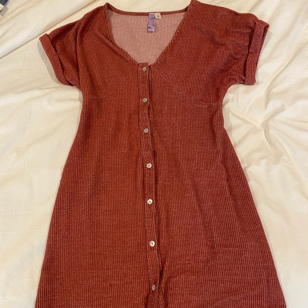 Red striped dress
